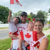 Family Enjoying Canada Day 